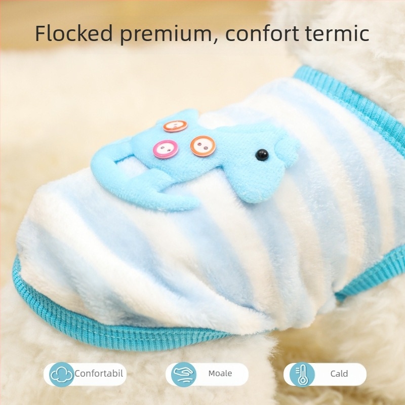 Vestă pentru animale de companie din flanel – pentru pui și pisici, unisex, casual, toamnă/iarnă