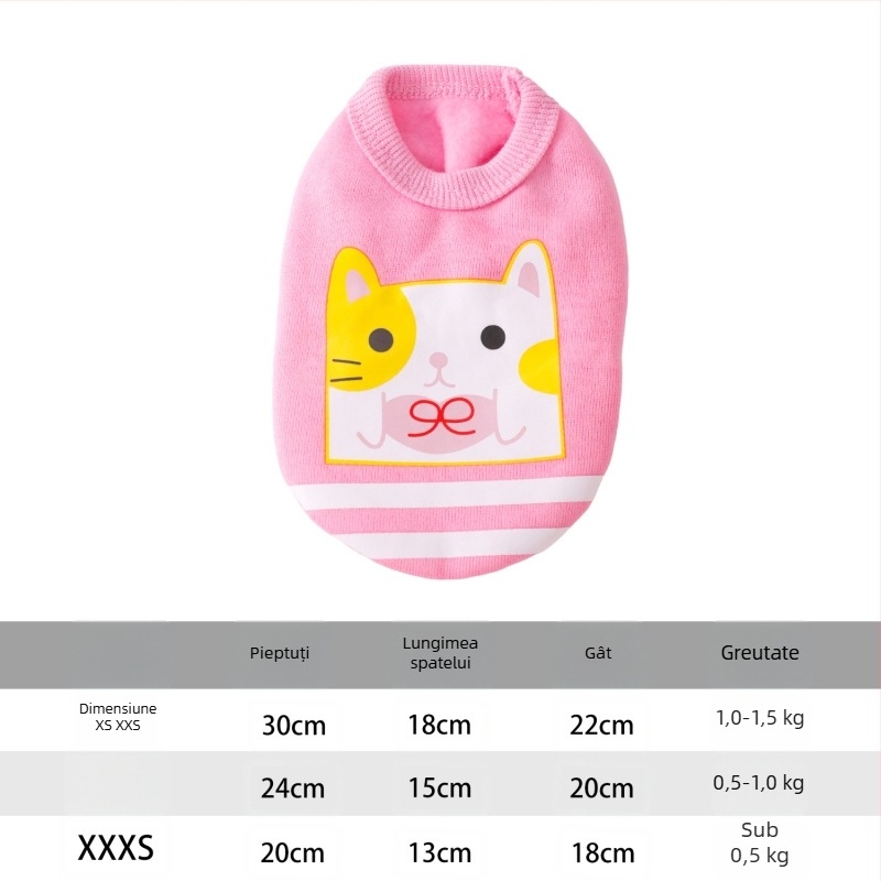 Vestă pentru animale de companie din flanel – pentru pui și pisici, unisex, casual, toamnă/iarnă