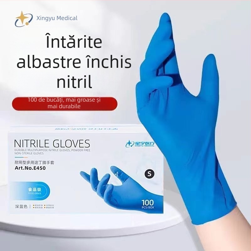 Mănuși din nitril, de unică folosință, de calitate alimentară, pentru catering, impermeabile