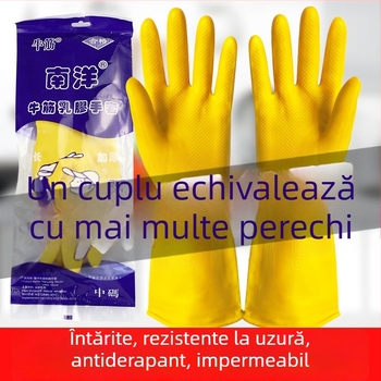 South Sea mănuși de cauciuc de unică folosință – îngroșate, rezistente la uzură; pentru curățenie casnică, procesarea alimentelor și produse de pescuit; Marca: South Sea; Greutate: 100