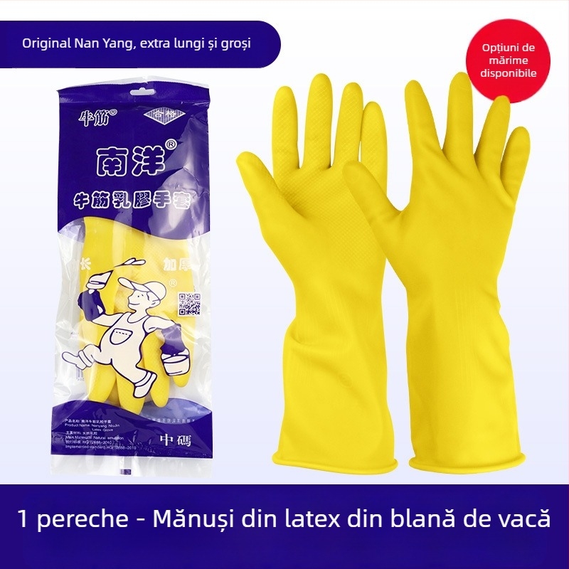 South Sea mănuși de cauciuc de unică folosință – îngroșate, rezistente la uzură; pentru curățenie casnică, procesarea alimentelor și produse de pescuit; Marca: South Sea; Greutate: 100