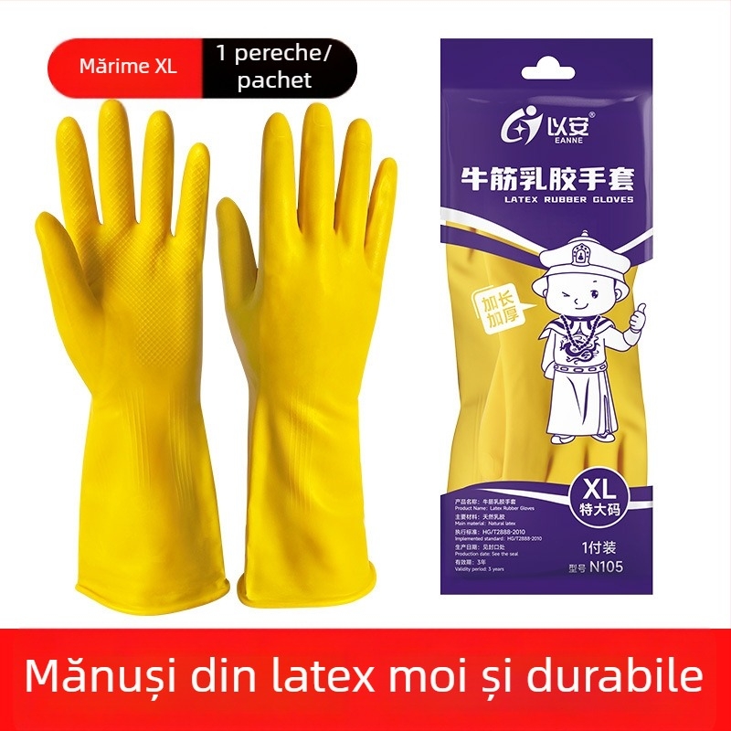 South Sea mănuși de cauciuc de unică folosință – îngroșate, rezistente la uzură; pentru curățenie casnică, procesarea alimentelor și produse de pescuit; Marca: South Sea; Greutate: 100