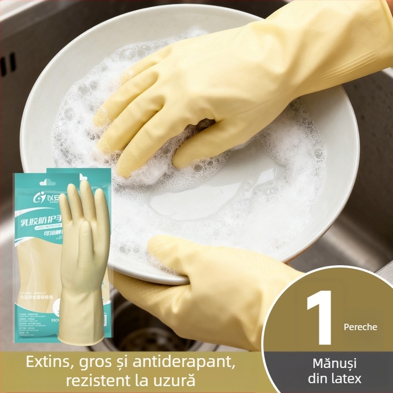 South Sea mănuși de cauciuc de unică folosință – îngroșate, rezistente la uzură; pentru curățenie casnică, procesarea alimentelor și produse de pescuit; Marca: South Sea; Greutate: 100