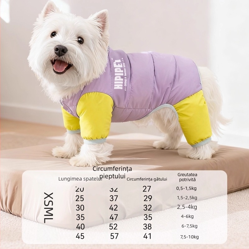 Jachetă din puf pentru câini, îmbrăcăminte casual Hippie Dog, marcă privată, potrivită pentru primăvară și toamnă