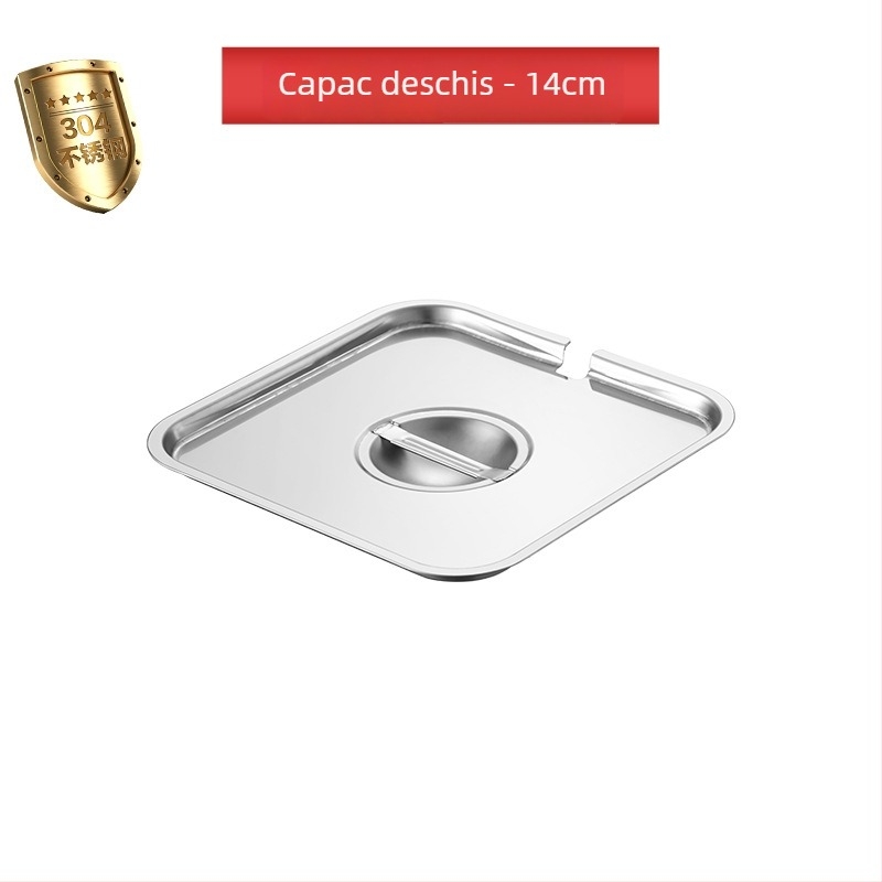 Cutie pătrată din oțel inoxidabil 304 cu capac pentru condimente