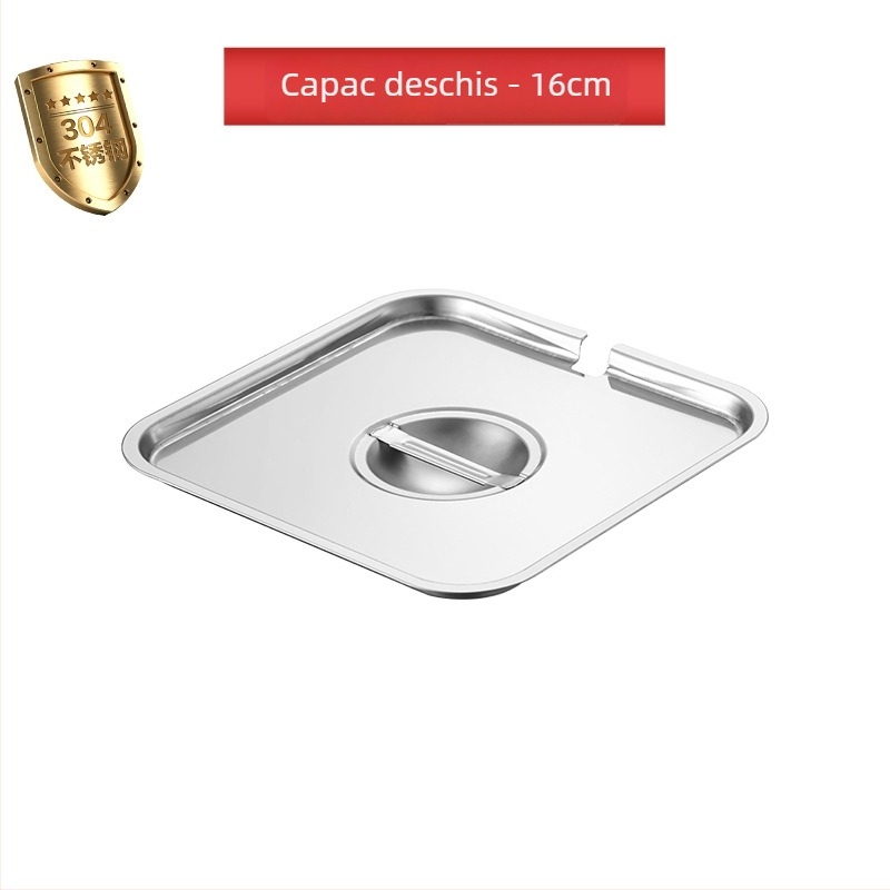 Cutie pătrată din oțel inoxidabil 304 cu capac pentru condimente