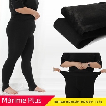 Colanți termici pentru femei, cu căptușeală fleece, groși, poliester, elastici