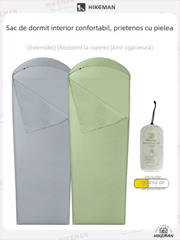 Hikeman Liner pentru sac de dormit outdoor – ușor, portabil, cu elasticitate ridicată, detașabil și lavabil