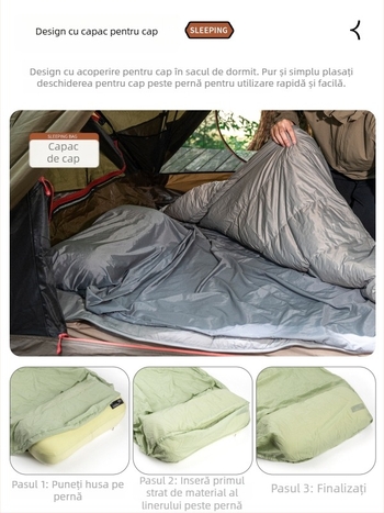 Hikeman Liner pentru sac de dormit outdoor – ușor, portabil, cu elasticitate ridicată, detașabil și lavabil