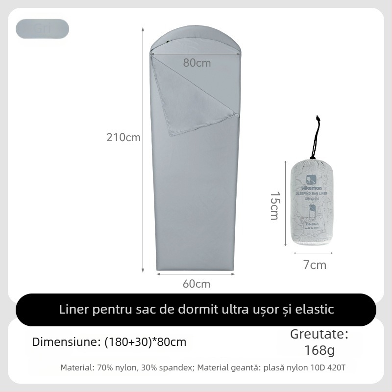 Hikeman Liner pentru sac de dormit outdoor – ușor, portabil, cu elasticitate ridicată, detașabil și lavabil
