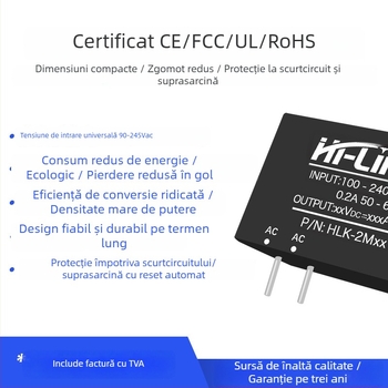 Modul de alimentare AC-DC, seria 2W, intrare 220V CA, ieșire DC 3.3/5/9/12/15/24V, regulator de coborâre, ieșire unică