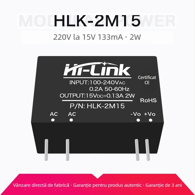 Modul de alimentare AC-DC, seria 2W, intrare 220V CA, ieșire DC 3.3/5/9/12/15/24V, regulator de coborâre, ieșire unică