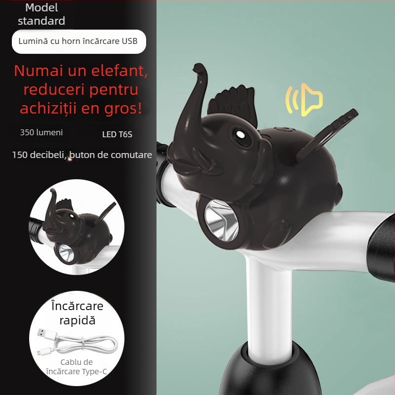 Lumina pentru bicicletă pentru copii, design desen animat, luminozitate mare pentru plimbări de noapte - Brand Tianqi, procesare personalizată disponibilă, Nu este importat, Fără mărci private