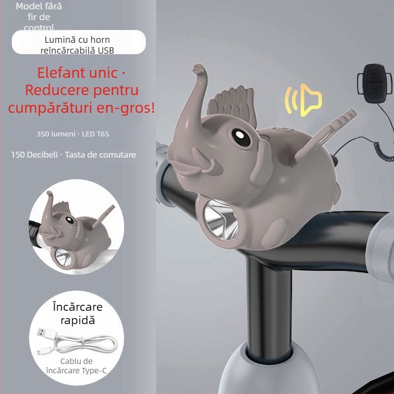 Lumina pentru bicicletă pentru copii, design desen animat, luminozitate mare pentru plimbări de noapte - Brand Tianqi, procesare personalizată disponibilă, Nu este importat, Fără mărci private