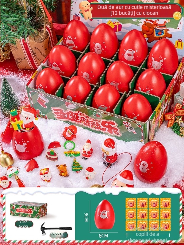 Jucărie interactivă tip cutie surpriză cu un ou auriu de spart – pentru evenimente, potrivită pentru copii 7–14 ani, din plastic, certificat 3C (Cod 2025182202066143)