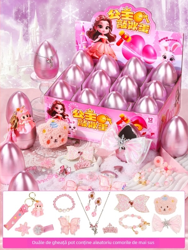 Jucărie interactivă tip cutie surpriză cu un ou auriu de spart – pentru evenimente, potrivită pentru copii 7–14 ani, din plastic, certificat 3C (Cod 2025182202066143)