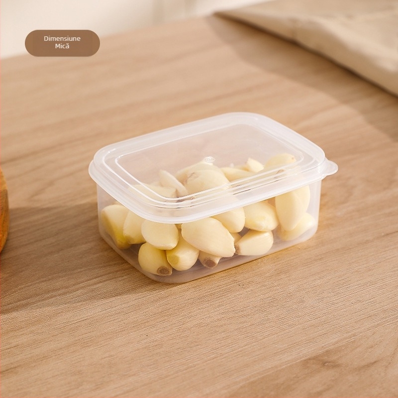 Cutie de depozitare în frigider din plastic cu capac – pentru alimente, menține prospețimea, portabilă, pentru depozitare carne congelată