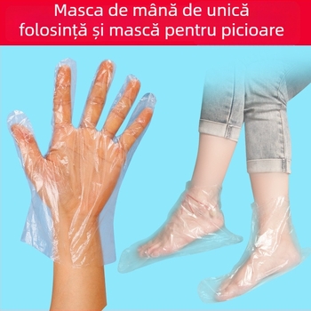 Acoperire de mască pentru picior, din plastic, de unică folosință, transparentă, grosime 0,06 mm, rezistentă la ulei și izolare la murdărie, origine Anhui