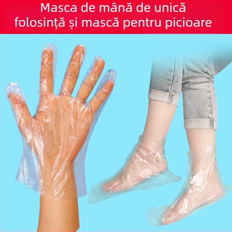 Acoperire de mască pentru picior, din plastic, de unică folosință, transparentă, grosime 0,06 mm, rezistentă la ulei și izolare la murdărie, origine Anhui