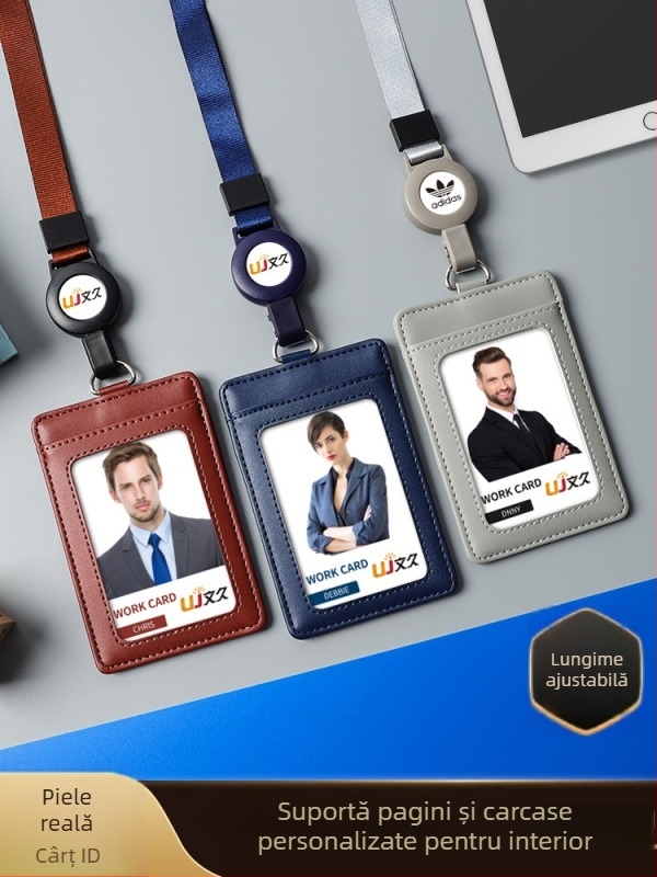 Husă pentru card din piele naturală, Stil Ins (Material: Piele naturală; Tip: Husă pentru card; Stil: Ins stil)