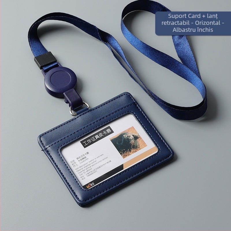 Husă pentru card din piele naturală, Stil Ins (Material: Piele naturală; Tip: Husă pentru card; Stil: Ins stil)