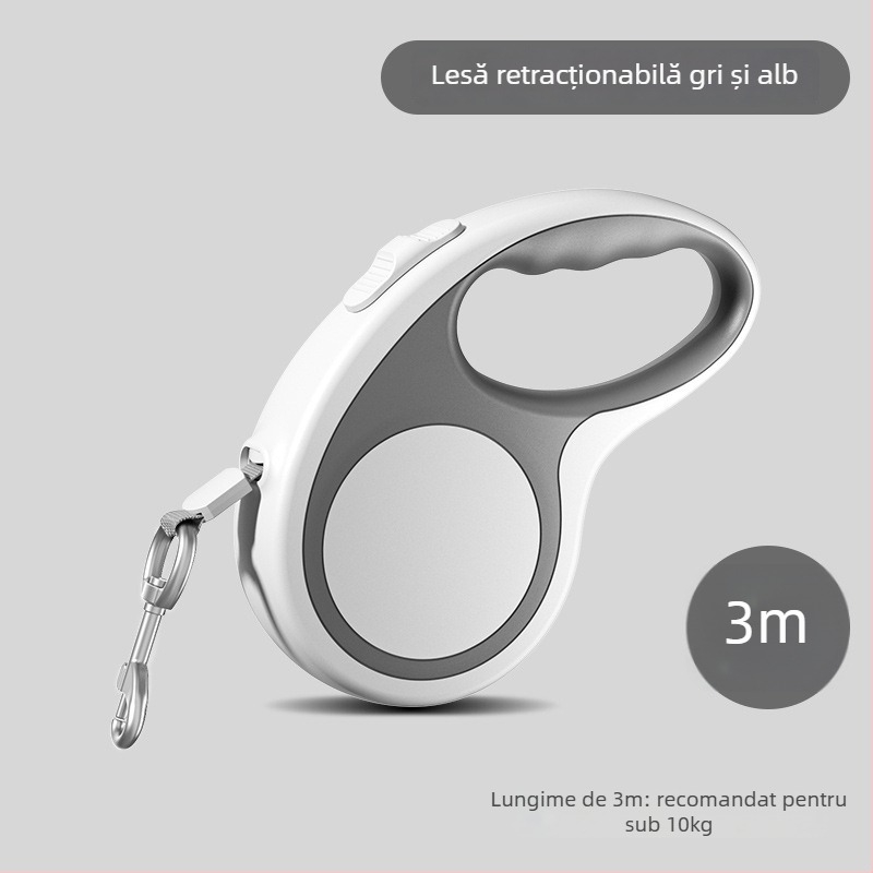 Lesă de pisică extensibilă cu pandantiv floare de mătase