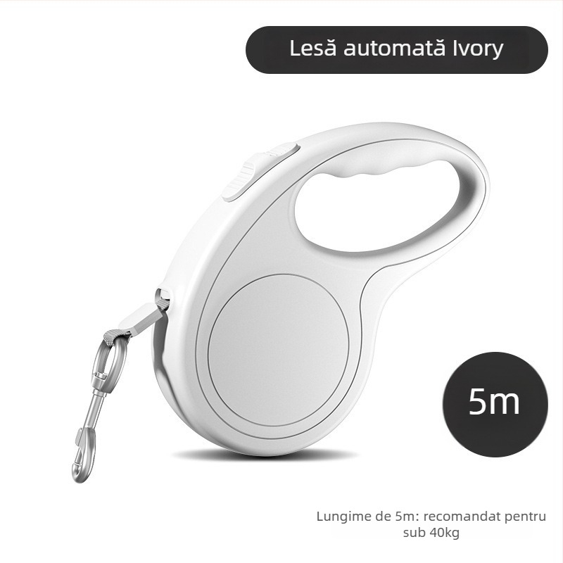 Lesă de pisică extensibilă cu pandantiv floare de mătase