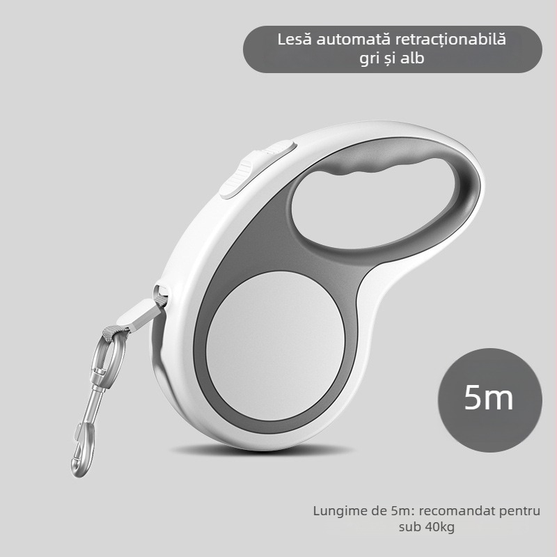 Lesă de pisică extensibilă cu pandantiv floare de mătase