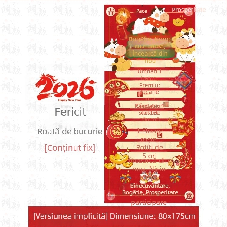 Recuzită de decor pentru spațiu, material PP, temă Anul Calului / Anul Nou, potrivit pentru ceremonii de deschidere, întâlniri anuale ale companiilor și evenimente cu loterie