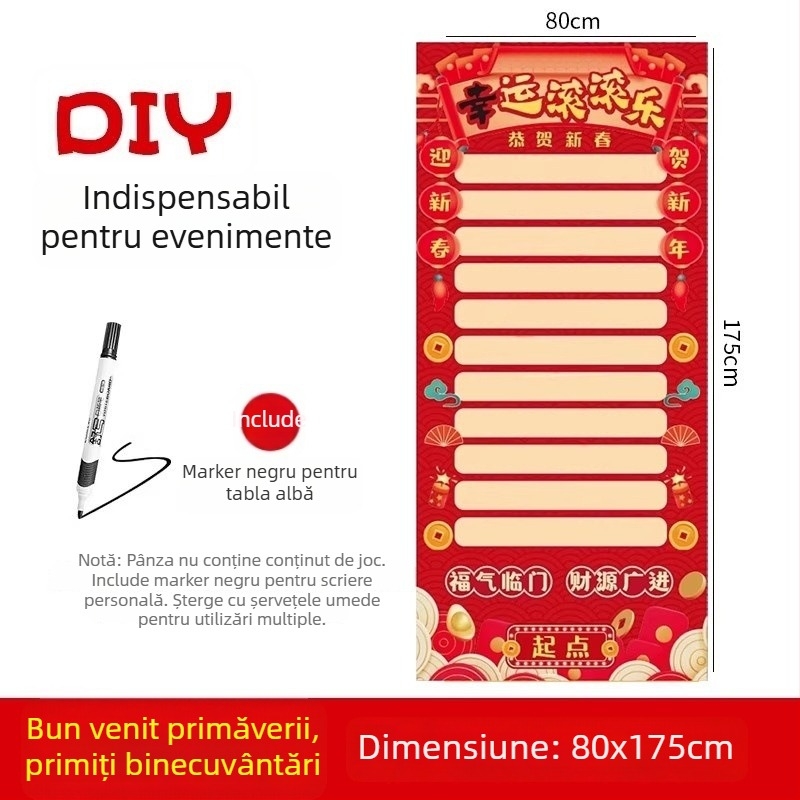 Recuzită de decor pentru spațiu, material PP, temă Anul Calului / Anul Nou, potrivit pentru ceremonii de deschidere, întâlniri anuale ale companiilor și evenimente cu loterie