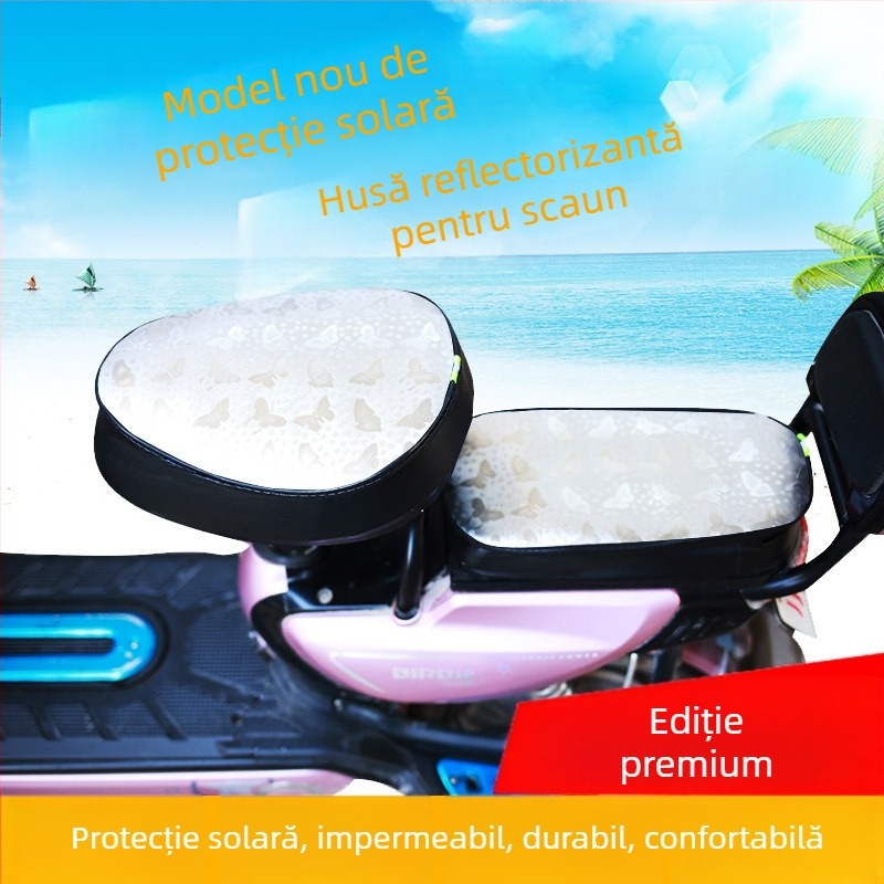 Husă pentru șaua bicicletei electrice – piele, impermeabil, UV-resistent, universal pentru toate anotimpurile.