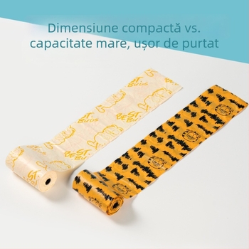 Sac de gunoi pentru animale de companie pe rol cu buzunar de depozitare, tip rolă, grosime standard, cod produs 824943769928