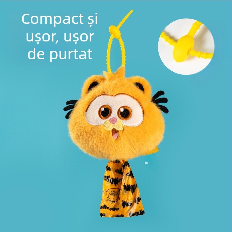 Sac de gunoi pentru animale de companie pe rol cu buzunar de depozitare, tip rolă, grosime standard, cod produs 824943769928