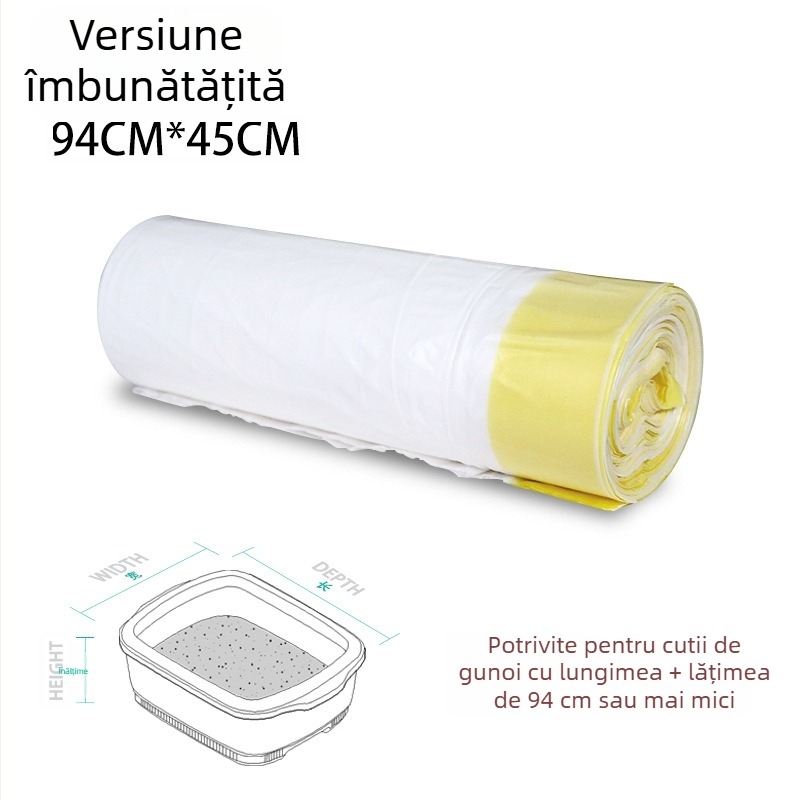 Saci de gunoi cu închidere automată prin șnur, saci pentru nisip de pisică, plastic PE, extra groase, role continue