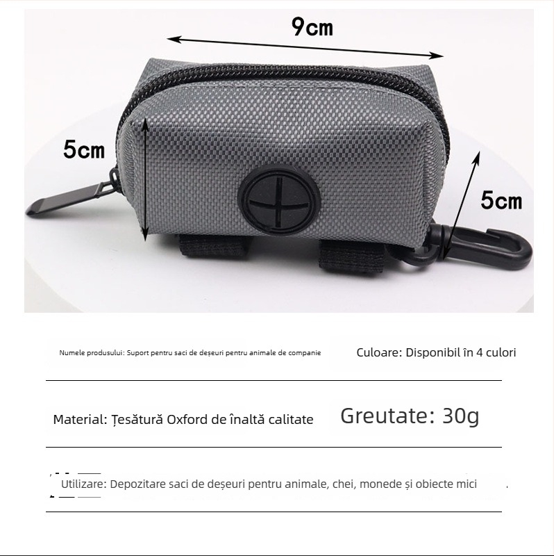Distribuitor de pungi pentru gunoiul câinelui, Oxford material, capacitate mare