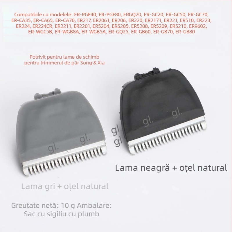 Capă lamă înlocuire pentru trimmer Panasonic – lamă din titan aliaj, detașabilă și lavabilă, motor brushless, alimentare duală, Compatibil cu ER-PGF40, PGF80, WGB8A CA