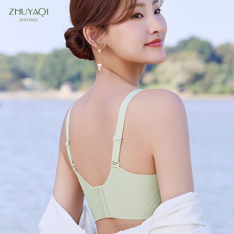 Sutien Push-Up din dantelă din mătase de mulberry, țesătură nylon, căptușeală din mătase de mulberry, cupe 3/4, bretele fixe duble, închidere pe spate cu patru rânduri