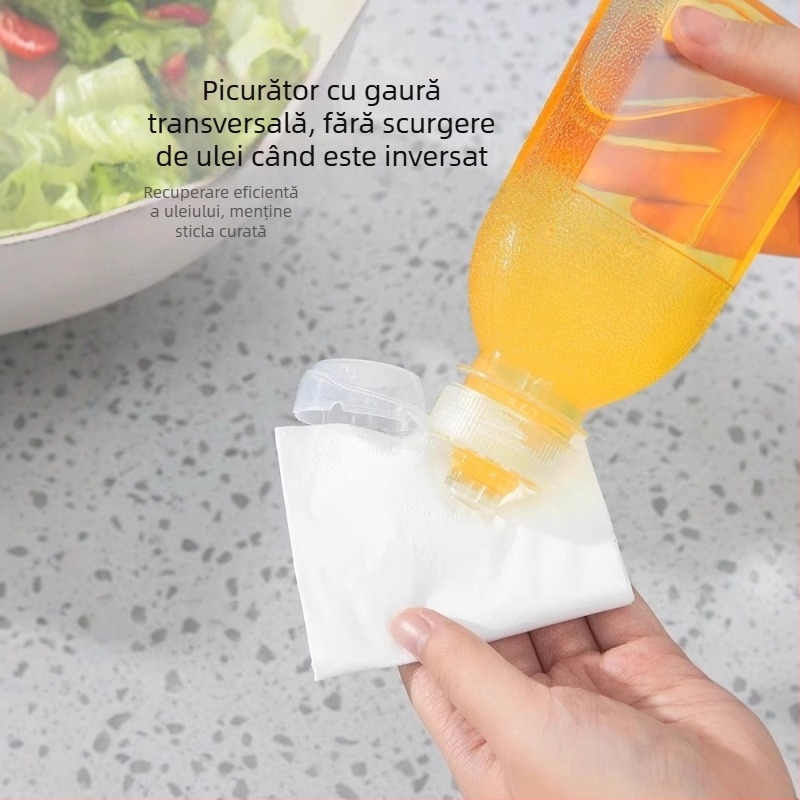 Sticlă de ulei cu pulverizator – PP, fără scurgeri, funcție apăsare pentru pulverizare, design modern minimalist