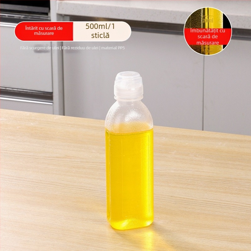Sticlă de ulei cu pulverizator – PP, fără scurgeri, funcție apăsare pentru pulverizare, design modern minimalist