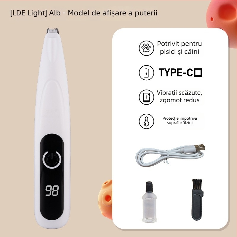 Trimmer electric pentru păr la labele animalelor de companie (pisici și câini) – Shuangke, corp din plastic