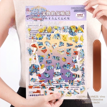 Șabloane 3D diorama pentru peisaj cu relicve culturale | lucrate manual DIY, tipărite | Material: PET/carton alb | Brand: Seventh Princess | Cod produs: Qgz-zj9