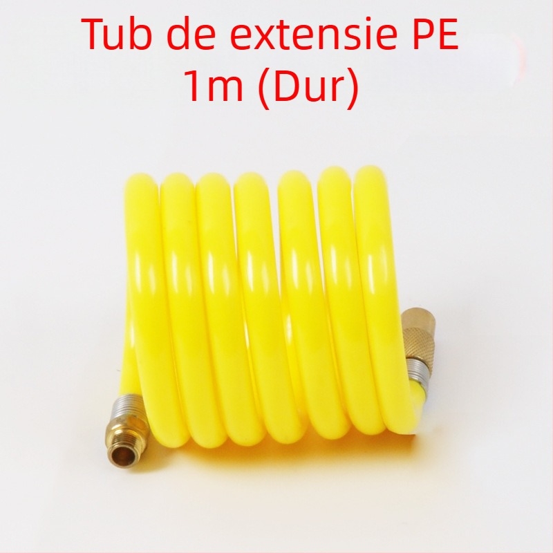 Pompa de aer auto cu furtun extensibil - cilindru unic, 120W, debit de aer 45 L/min, plastic + metal, încărcare USB