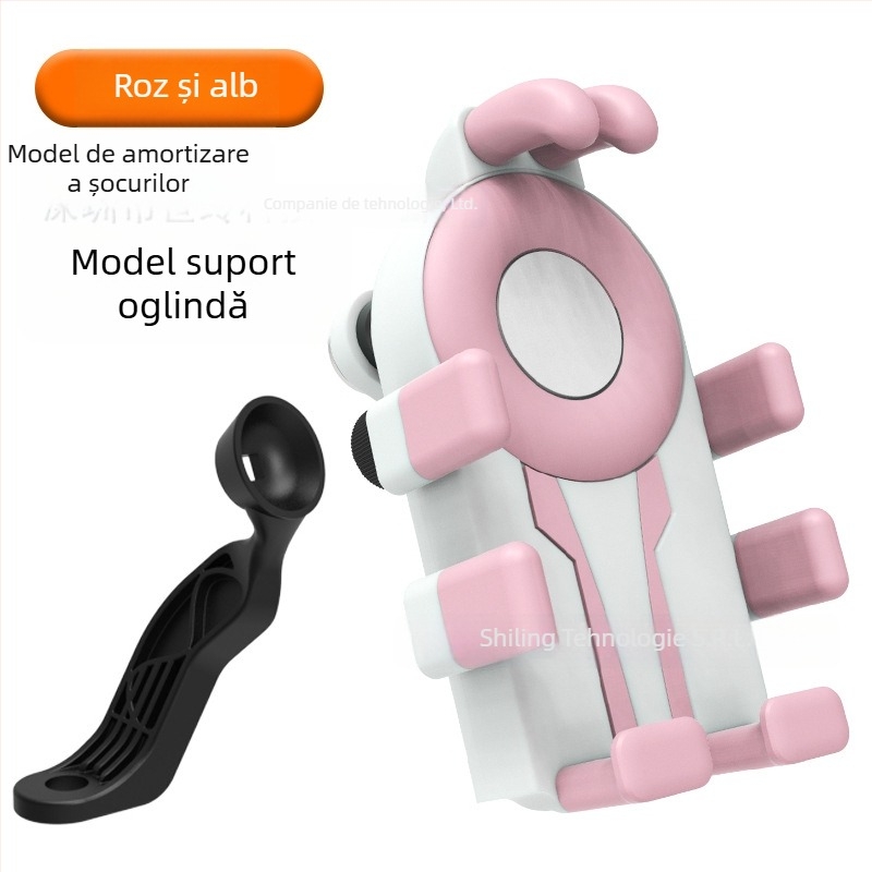 Suport de telefon pentru ciclism cu design cu opt gheare și construcție antișoc (dispozitive de 4,7–7 inci; material plastic; compatibil universal; compatibil cu bicicleta, motocicleta și vehiculele electrice)