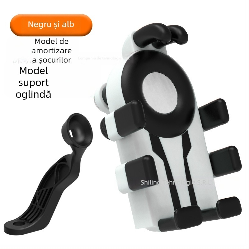 Suport de telefon pentru ciclism cu design cu opt gheare și construcție antișoc (dispozitive de 4,7–7 inci; material plastic; compatibil universal; compatibil cu bicicleta, motocicleta și vehiculele electrice)