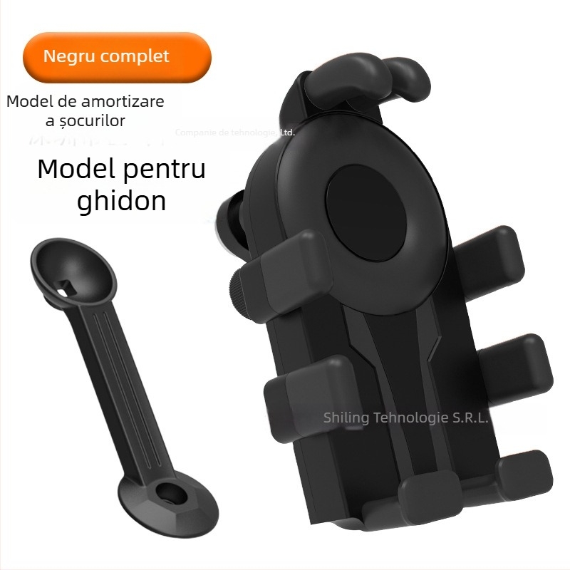 Suport de telefon pentru ciclism cu design cu opt gheare și construcție antișoc (dispozitive de 4,7–7 inci; material plastic; compatibil universal; compatibil cu bicicleta, motocicleta și vehiculele electrice)