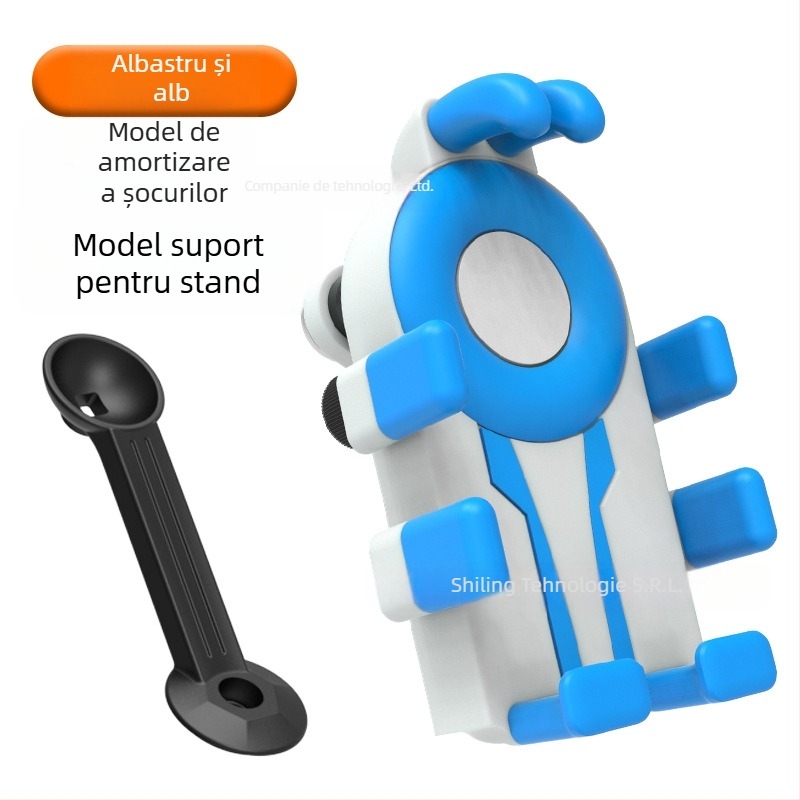 Suport de telefon pentru ciclism cu design cu opt gheare și construcție antișoc (dispozitive de 4,7–7 inci; material plastic; compatibil universal; compatibil cu bicicleta, motocicleta și vehiculele electrice)