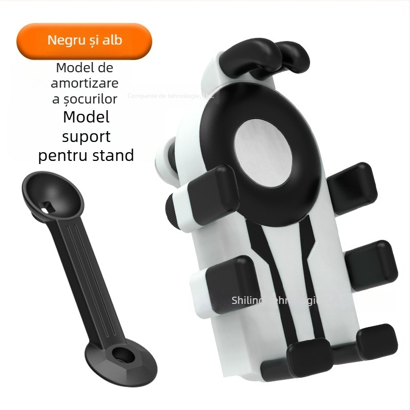 Suport de telefon pentru ciclism cu design cu opt gheare și construcție antișoc (dispozitive de 4,7–7 inci; material plastic; compatibil universal; compatibil cu bicicleta, motocicleta și vehiculele electrice)