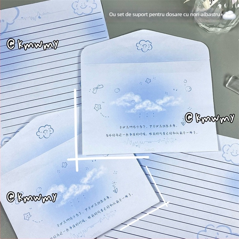 Set de plicuri și hârtie pentru scris, hârtie offset dublă, stil plic chinezesc, fără logo, fără personalizare