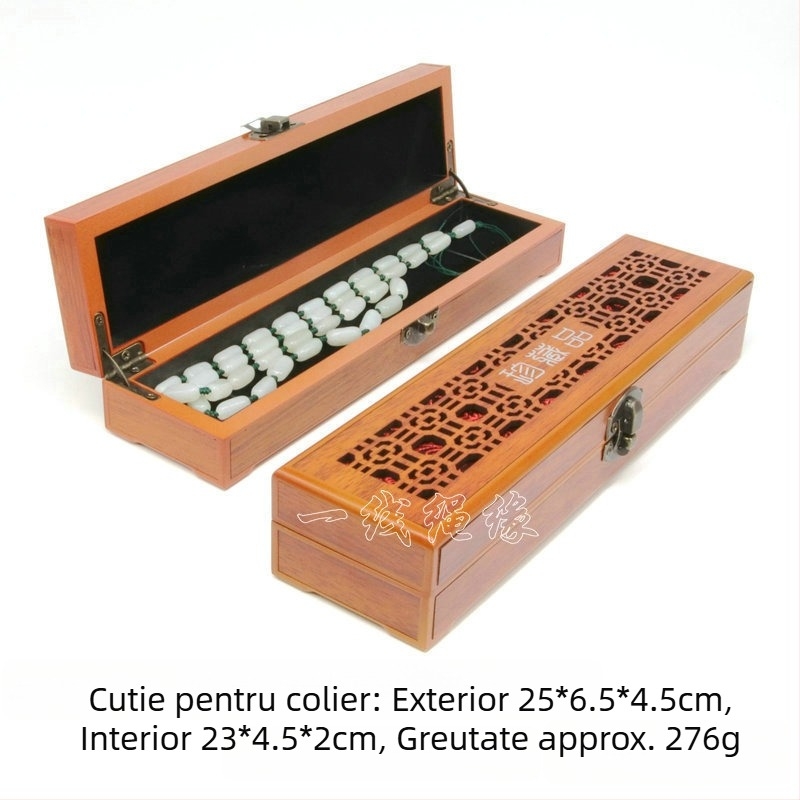 Cutie din lemn pentru brățări și coliere — cutie de prezentare pentru bijuterii, de la Aolan Jewelry