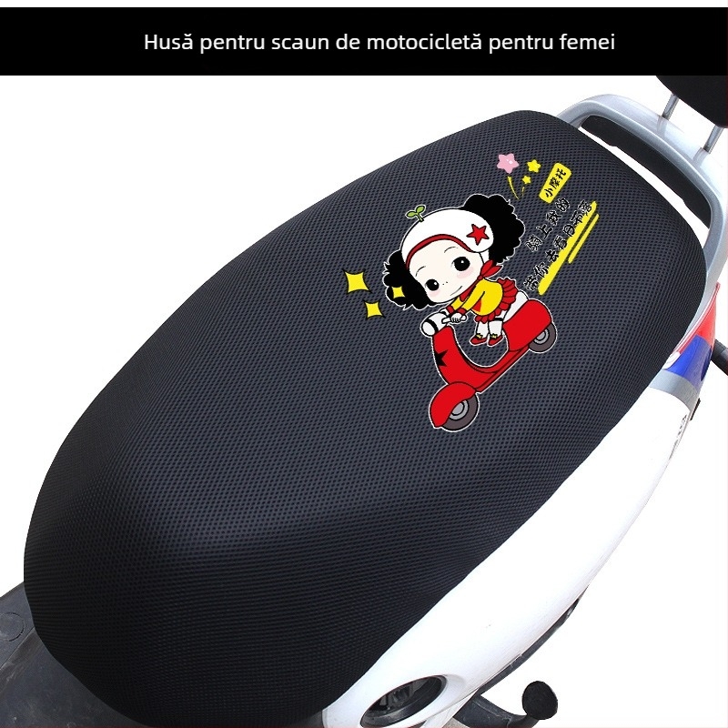 Acoperire pentru șa de vehicul electric, plasă de protecție solară, material nylon, izolație termică și respirabilă, impermeabilă